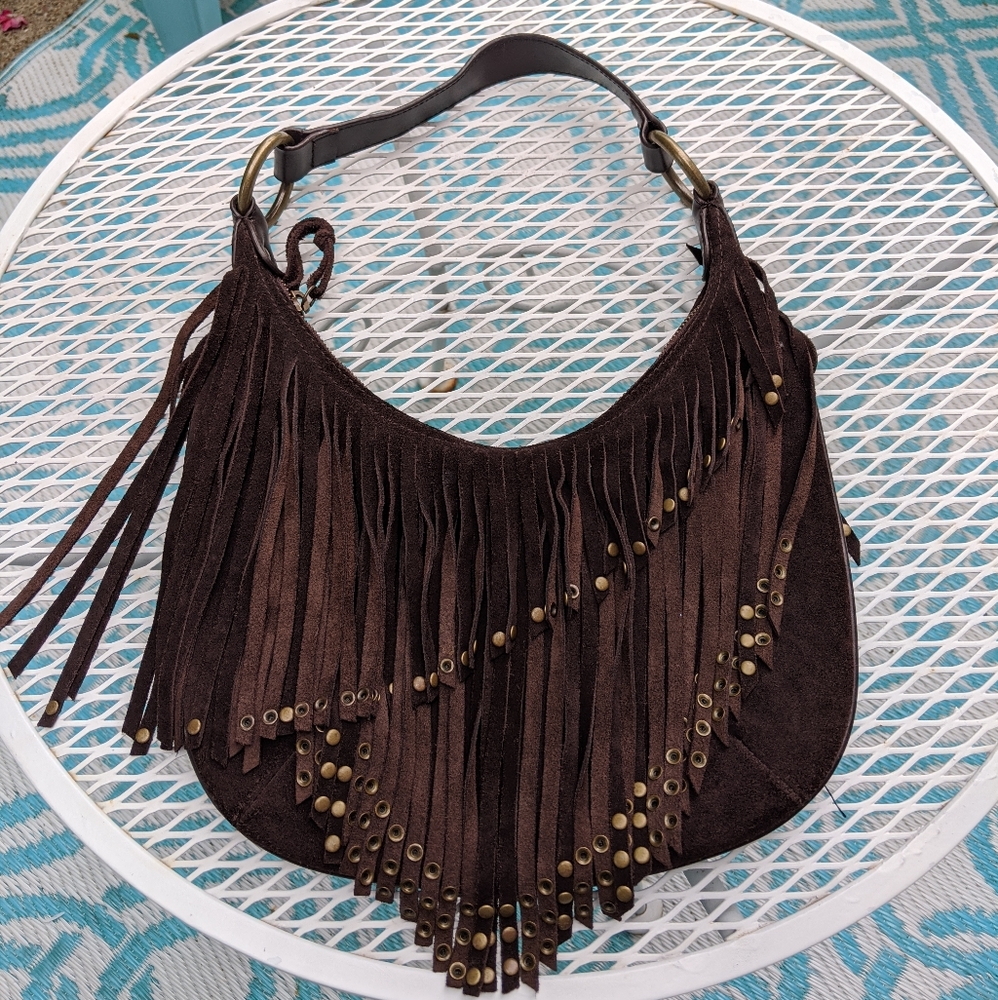 Suede Express Shoulder Bag